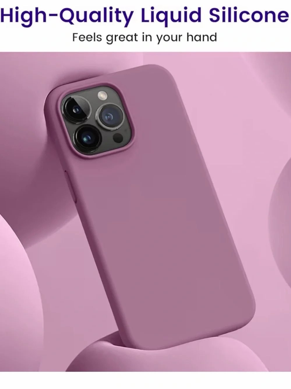OTOFLY iPhone 15 Pro Case Silicone Shockproof Slim Thin Phone Case